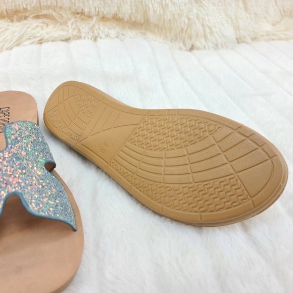 Cape Robbin Blazing Star Aqua & Silver Sandals - Picture 6 of 6